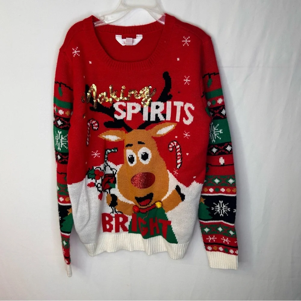 No Boundaries Ugly Christmas Sweater Colorful|Making Spirit Bright |Size S3-5